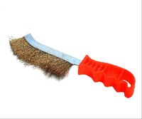 Offre Spéciale Brosse à gratter DIY à fil de laiton robuste avec poignée en plastique et plaque en fer, personnalisable OEM pour atelier industriel