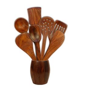 Porte-cuillère décorative de cuisine, en bois, à prix bas - Product Image 6