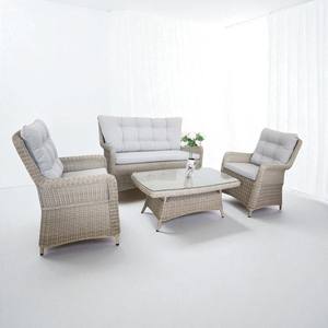 VT3 Poly Rotin Canapé Ensemble Confortable Faux Osier Cadre En Aluminium pour Villa Extérieur Salon Atelier Patio Loisirs Sièges - Product Image 2