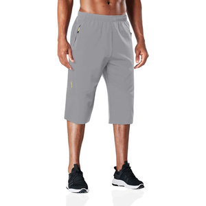 กางเกงกีฬาสามไตรมาสสำหรับฟิตเนสกางเกงบุด้านในกางเกงขาสั้นแห้งเร็วมีกระเป๋าด้านข้าง - Product Image 6