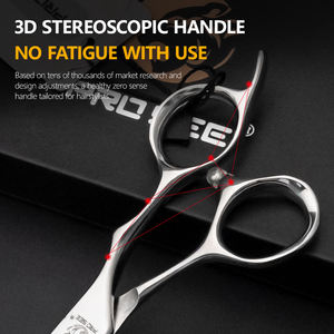 กรรไกรตัดผมคุณภาพสูงแบบกำหนดเอง ขนาด 5.5 นิ้ว 6 นิ้ว ผลิตจากเหล็ก 440C กรรไกรซอยผมระดับมืออาชีพ - Product Image 4