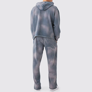 Custom Street wear Sun Faded Distressed Raw Hem Hoodies Vintage acid Stone washing Men's Hoodie - Product Image 2