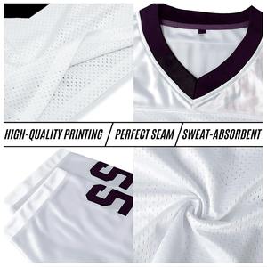 Maillot de sport personnalisé de haute qualité, imprimé par sublimation, avec numéro et nom de l'équipe, 100% polyester respirant, demi-américain - Product Image 6