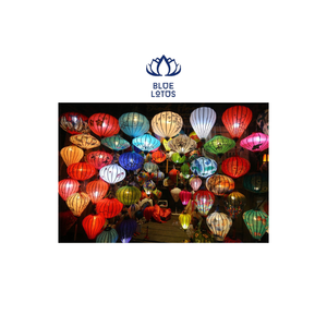 Lanterne en soie décorative traditionnelle du Vietnam pour l'exportation - Product Image 3