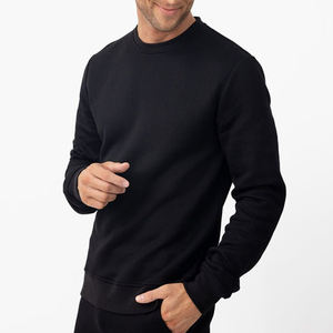 Sudadera con Capucha y Cierre de Cremallera de un Cuarto para Hombre, Corte Regular, Algodón Sólido, con Logotipo Bordado Personalizado, Sudadera de Invierno Personalizada - Product Image 4
