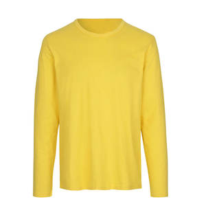 Wholesale Custom Striped Basic <b>T</b>-<b>Shirt</b> 100% Cotton <b>Long</b>-Sleeve <b>T</b> <b>Shirt</b> <b>Men</b> Drop Shoulder Loose Printing Plain <b>T</b> <b>Shirts</b> - Product Image 4