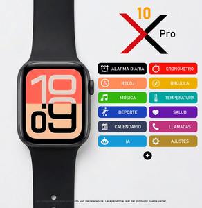 สมาร์ทวอทช์ 10 X Pro หน้าจอสัมผัสพรีเมียม ฝาครอบหมุนได้ ที่ชาร์จแม่เหล็ก พร้อมตัวป้องกัน  ตรวจวัดอัตราการเต้นของหัวใจ ฟิตเนส - Product Image 6