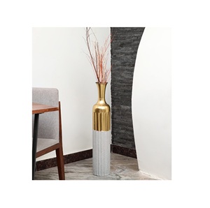 Florero de Metal de alta calidad, productos de Interior para el hogar, macetero decorativo para decoración de boda, precio al por mayor - Product Image 1