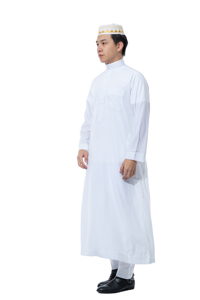 Thobe Islámico de Algodón de Alta Calidad para Hombre, Diseño Saudí, Thobe Largo Musulmán, Thobe Largo y Elegante para Hombre - Product Image 2
