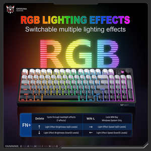 Teclado Inalámbrico para Computadora ONIKUMA MT902 al por Mayor, Triple Modo 2.4G, Bluetooth, Retroiluminación RGB, 95 Teclas, Ergonómico, de Fábrica - Product Image 3