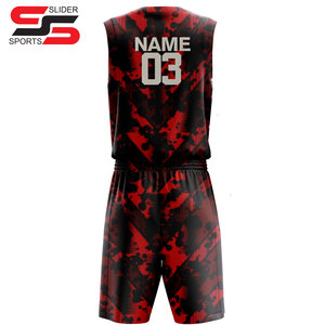 Uniforme de basket-ball personnalisé pour hommes par sublimation Uniformes personnalisés en tissu à séchage rapide avec votre broderie personnalisée - Product Image 3