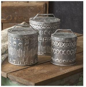 Attractive Red Galvanized <b>Metal</b> <b>Storage</b> Containers with Lids Perfect <b>for</b> Kitchenware Organization and <b>Storage</b> Kitchen Usage - Product Image 4