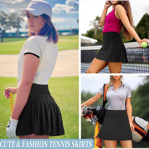 กระโปรงเทนนิสสำหรับผู้หญิงพร้อมกางเกงขาสั้นในตัวน้ำหนักเบาและระบายอากาศได้ดีผ้าแห้งเร็วพิมพ์โลโก้ได้ตามต้องการเหมาะสำหรับการเล่นเกม - Product Image 5
