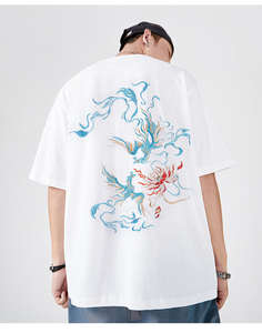 T-shirt pour homme à coupe régulière en tricot personnalisé 220 g/m², épaules tombantes, col rond, manches courtes, écologique, respirant, streetwear - Product Image 4