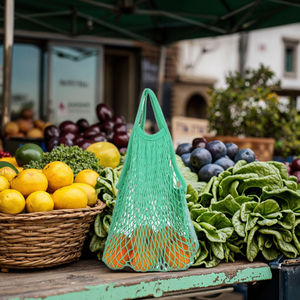 Bolsa de Red de Algodón Ecológica con Tamaño Personalizable, Portátil y Reciclable para Cosméticos y Juguetes - Product Image 1