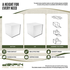 Hecho en Italia Caja de boda de cartón cuadrada desechable de lujo Caja de diseño de pastel Diferentes tamaños Listo para enviar - Product Image 3