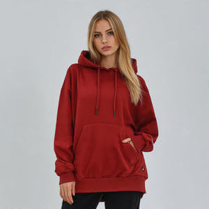 Sweat à capuche à épaules tombantes imprimé pour femmes, sweat à capuche en polaire 500 GSM, sweat à capuche en coton lourd d'hiver, polyester de haute qualité, personnalisable - Product Image 1