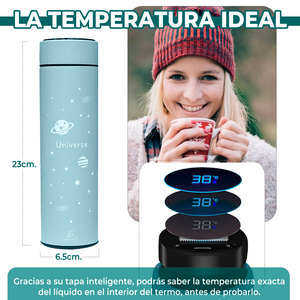 Bouteille isotherme intelligente 500 ml avec affichage LCD de la température, alimentée par batterie, différents designs pour le bureau et la maison, idéale pour l'eau bouillante - Product Image 4