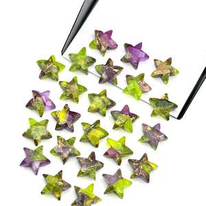 Cuentas de Estrella Turquesa Verde y Morada de 10 mm, Facetadas, Talladas a Mano, para la Elaboración de Joyas - Product Image 4