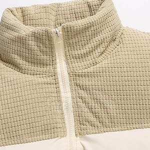 Veste d'hiver pour homme à col rond, décontractée, légère, coupe-vent, imperméable, réversible, couleur unie, respirante, rembourrage gonflant, devant haut - Product Image 2