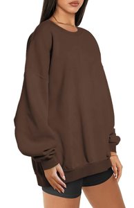 Sweat-shirt streetwear pour femme de haute qualité, été/hiver, logo personnalisé sur le devant, polaire doux, 100% polyester, respirant, anti-plis - Product Image 5