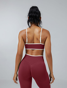 Ensemble de yoga décontracté d'hiver 2 pièces pour femmes, vente en gros, haute qualité, 100 % coton, vêtements de sport et de fitness, motif uni, respirant - Product Image 5