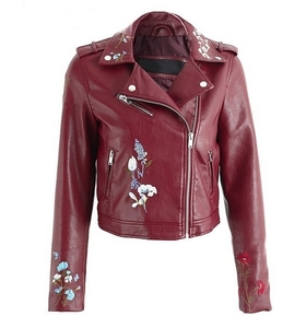 Veste en cuir de peau de mouton véritable à la mode pour femmes belle logo de nom personnalisé brodé perles décorées tissées respirantes - Product Image 3