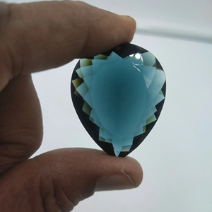 32x40x14,50 MM Londres Topacio Azul corte de pera piedras preciosas sueltas facetadas Topacio Azul laboratorio creado increíble Topacio Azul piedra cortada de pera 90 Ct - Product Image 1