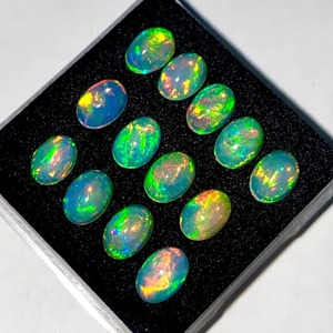 Ethiopian Welo <b>Fire</b> Opal AA Loose Cabochon <b>7</b> X 5 mm Oval Gemstone Wholesale Lot Box Genuine Natural White Mehrajudin Gems Third - Product Image 1