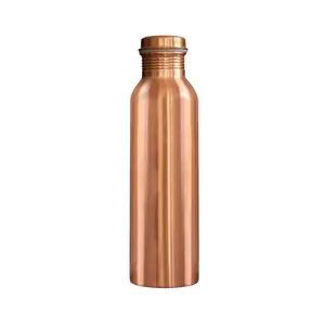 Botellas de agua de cobre puro 100% para beber directamente, estilo minimalista, con logotipo personalizado de calidad superior, listas para exportar, para Yoga, 100% - Product Image 4