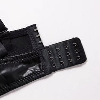 Sujetador de Encaje y Cuero Transpirable, Elegante y Sólido, con Tirantes Ajustables, Diseño Sexy, Sin Varillas, Soporte Personalizable, Copa 3/4 para Adultos