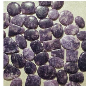 Cabujón de lepidolita de corte ovalado suelto de 3mm de alta calidad, piedras preciosas de ágata Natural, cabujón de lepidolita Natural de alta calidad, Ov Suelto - Product Image 2