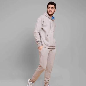 Survêtement personnalisé de coupe décontractée Nouveau pull à capuche bleu marine avec pantalon de survêtement Streetwear moderne Ensemble athlétique deux pièces - Product Image 4