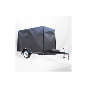 Remolque utilitario cerrado duradero para herramientas, motocicleta, coche, cuerpo de acero impermeable con puerta de bloqueo de seguridad y luces LED - Product Image 4