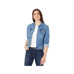 Ropa de calle de Pakistán de alta calidad Nueva chaqueta personalizada de moda de alta calidad Chaqueta de mezclilla corta de manga larga para mujer Hecho en Pakistán - Product Image 3