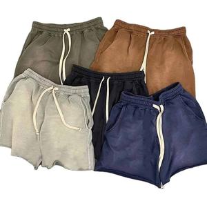 Venta caliente OEM Pantalones cortos personalizados Unisex Algodón Lavado ácido French Terry Cordón Pantalones cortos Causal Elegante Pantalones cortos de verano baratos a la venta - Product Image 6