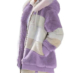 Unisex Custom 2025 Winter Heavy Fleece Sherpa Fur Lined <b>Hoodie</b> Embroidery Warm <b>Fluffy</b> <b>Hoodie</b> for Men and Women Plain Dyed - Product Image 3