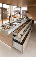 Cuisine Modulaire Shaker Classique de Luxe Moderne Écologique avec Armoires en MDF Laqué Acrylique, Évier, Robinet, Charnières, Cave à Vin et 5+ Tiroirs