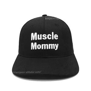 Sombreros de camionero de moda deportivos de algodón 100% de alta calidad logotipo personalizado bordado 3D negro músculo mamá malla para exteriores - Product Image 1