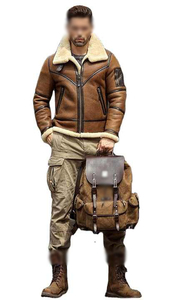 Veste en fourrure pour homme Bomber Original en cuir Veste d'hiver en cuir véritable et en coquille personnalisée pour homme - Product Image 4