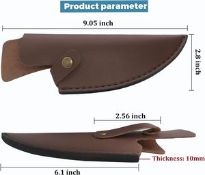 Funda de Cuchillo de Acero al Carbono Hecha a Mano, de Cuero Genuino, Impermeable y Duradera, para Cuchillos de Caza Fijos Grandes, Venta al por Mayor OEM, Cuchillos de Chef - Product Image 5