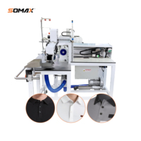 Machine à coudre automatique haute vitesse SOMAX SM-05PC pour patte de boutonnage de chemise |   Machine à coudre entièrement automatique pour une production efficace