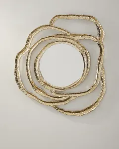 Hot Selling Modern Square <b>Gold</b> Iron <b>Wall</b> <b>Mirror</b> - Product Image 4