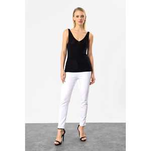 Blusa Informal de Punto con Logotipo Frontal, Cuello Redondo, Mangas Casquillo, Corte Regular, Tejido de Viscosa de 220 g - Product Image 4