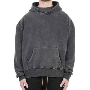 2025 broderie dernière conception sweats à capuche à séchage rapide broderie pull Style lavage à l'acide Vintage coton Streetwear sweats à capuche basiques - Product Image 1