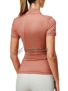 Camiseta ajustada para montar a caballo para mujer, Top elegante de competición ecuestre, ajustada, ligera, duradera, transpirable, de tela elástica - Product Image 2