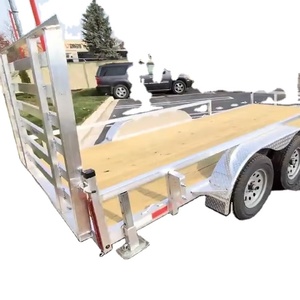 Nouvelle remorque utilitaire authentique en aluminium Silver Ox 7x16 à essieux tandem avec HD et rampes latérales à vendre - Product Image 1