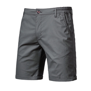 Pantalones cortos chinos de color sólido, ajustados y casuales para hombre, diseño personalizado, pantalones cortos elegantes para entrenamiento. - Product Image 5