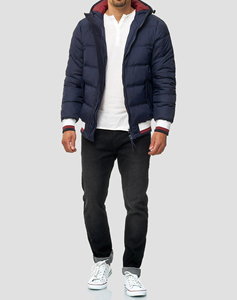 New Arrived Shinny Polyester Material Lightweight Breathable Winter Hooded Puffer Jacket Unisex Warm Zipper Closure Front Casual - Product Image 1