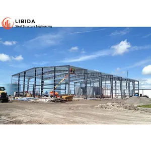 Diseño de fabricación estructura de acero marco edificio prefabricado amplio almacén edificio taller prefabricado